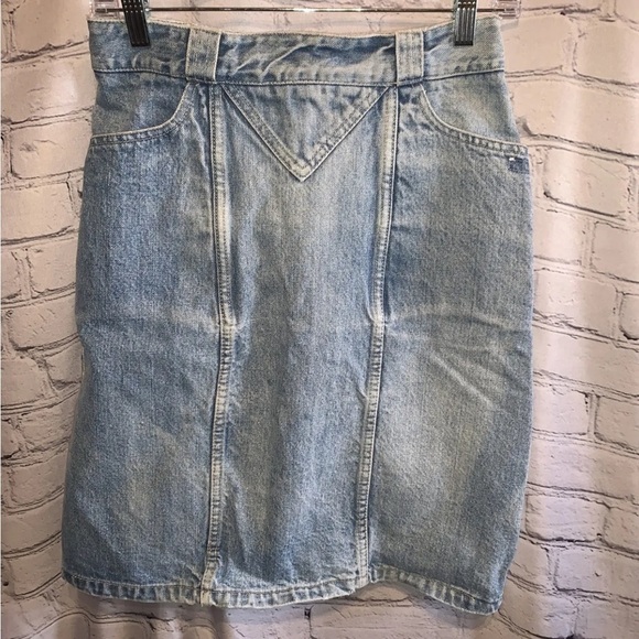 Georges Marciano for Guess Vintage Blue Jeans High Waist Skirt Women’s Size 30 - Picture 3 of 4